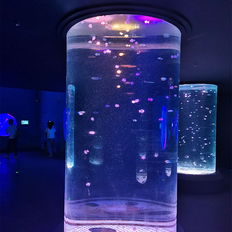 Akuariume me cilindra transparente akrilike, Lloji i paketimit: panele me shum&euml; shtresa - leyu
